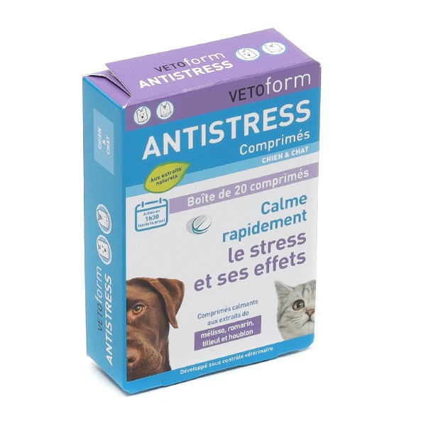 Vetoform Anti stress chien et chat comprimé - Calmant vétérinaire