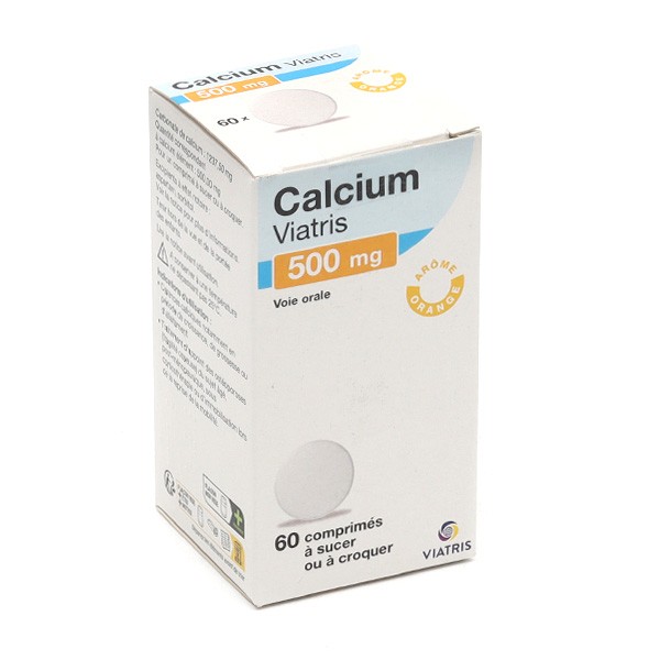 Calcium Viatris 500 mg comprimés à sucer ou à croquer