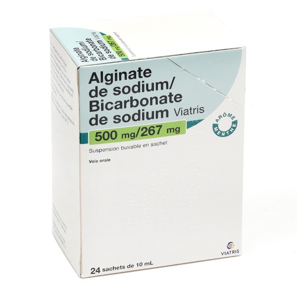 Alginate de sodium Bicarbonate de sodium Viatris suspension buvable sachets