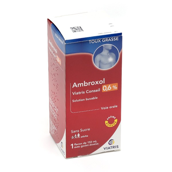 Ambroxol 0,6 % Viatris Sirop sans sucre