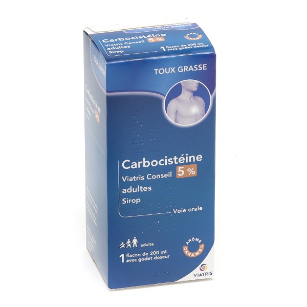 Carbocistéine 5 % Viatris adultes sirop