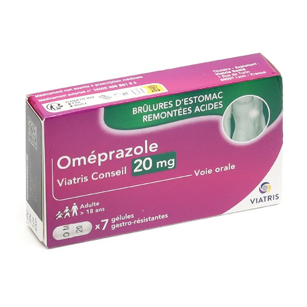 Omeprazole 20 mg gélule estomac