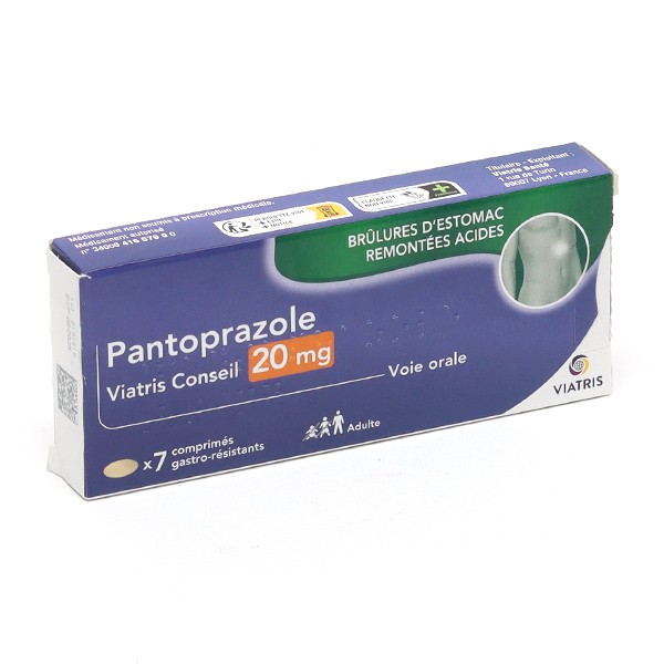 Pantoprazole 20 mg Viatris comprimé gastro résistant
