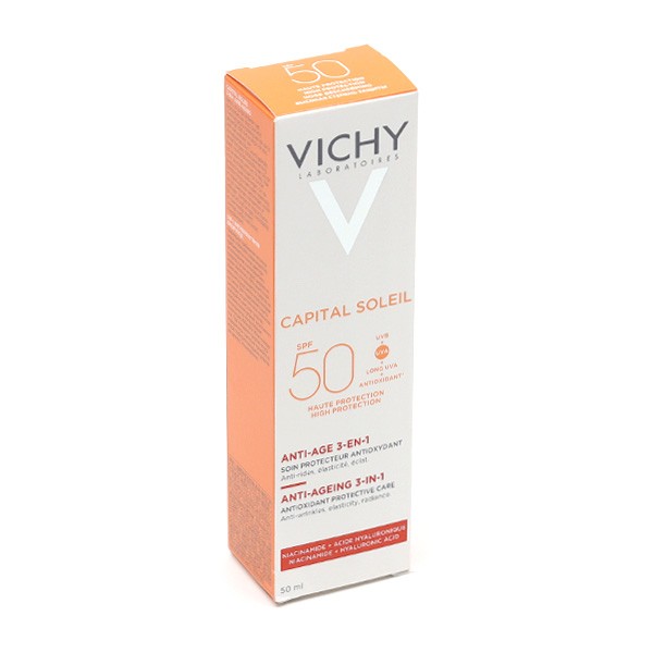 Vichy Capital Soleil solaire anti-âge 3 en 1 SPF 50