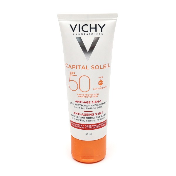 Vichy Capital Soleil solaire anti-âge 3 en 1 SPF 50
