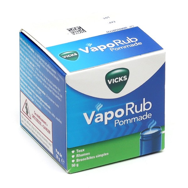 Vicks Vaporub pommade pour Inhalation - Baume pectoral, nez bouché, toux
