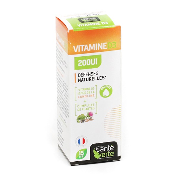Santé verte Vitamine D3 200 UI gouttes buvables