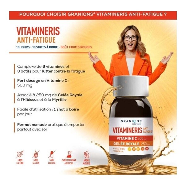 Granions Vitamineris Anti fatigue unidoses