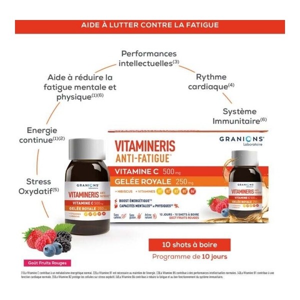 Granions Vitamineris Anti fatigue unidoses