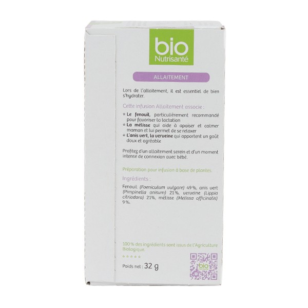 Bio Nutrisanté infusion Allaitement sachets