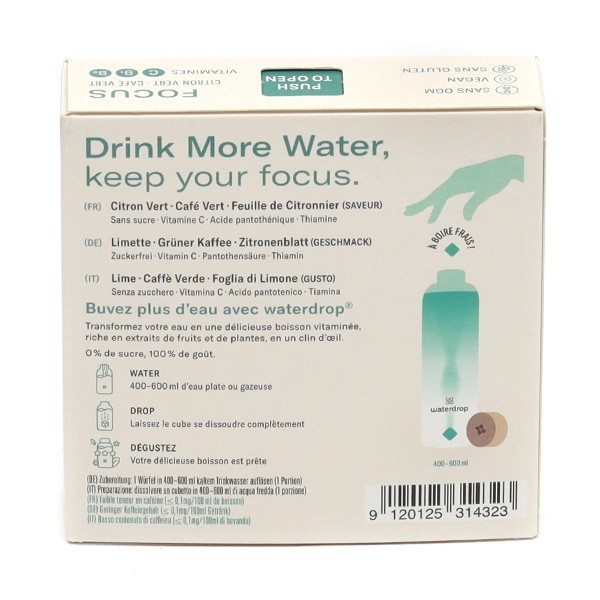 Waterdrop Microdrink Focus cube saveur eau aromatisée sans sucre