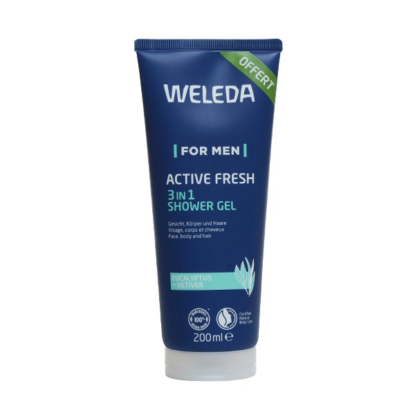 Cadeau : Gel douche 3 en 1 Weleda for men 200ml