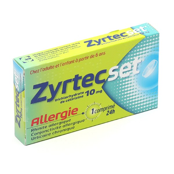 Zyrtecset Allergie comprimé 10 mg