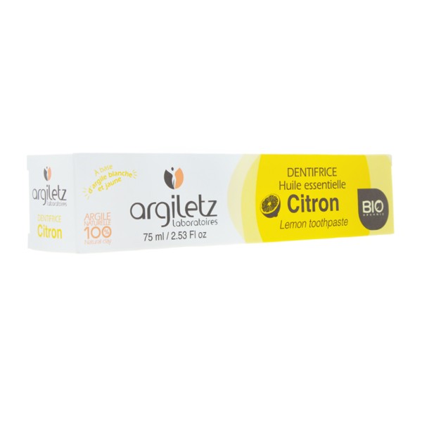 Argiletz Dentifrice Bio Citron