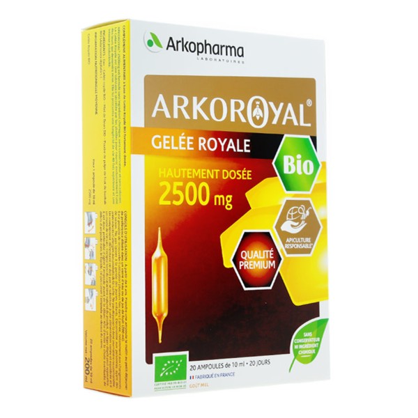 Arkoroyal Gelée royale Bio 2500 mg ampoules