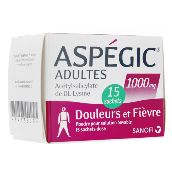 Aspégic 1000 mg adultes poudre