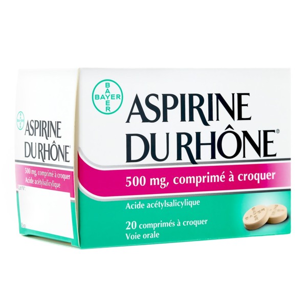 Aspirine du Rhône 500mg comprimés à croquer