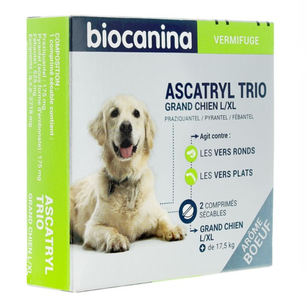 Biocanina Ascatryl Trio grand chien comprimés
