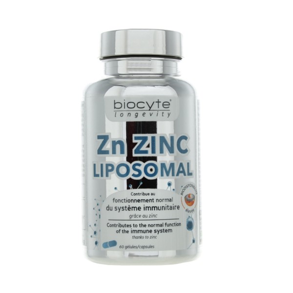 Biocyte Zn Zinc Liposomal 60 gélules Défenses immunitaires