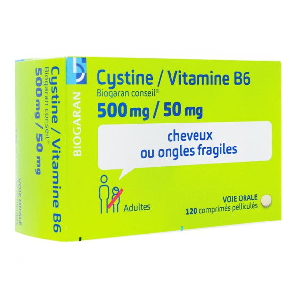 Cystine Vitamine B6 Biogaran 500 mg/50 mg comprimés
