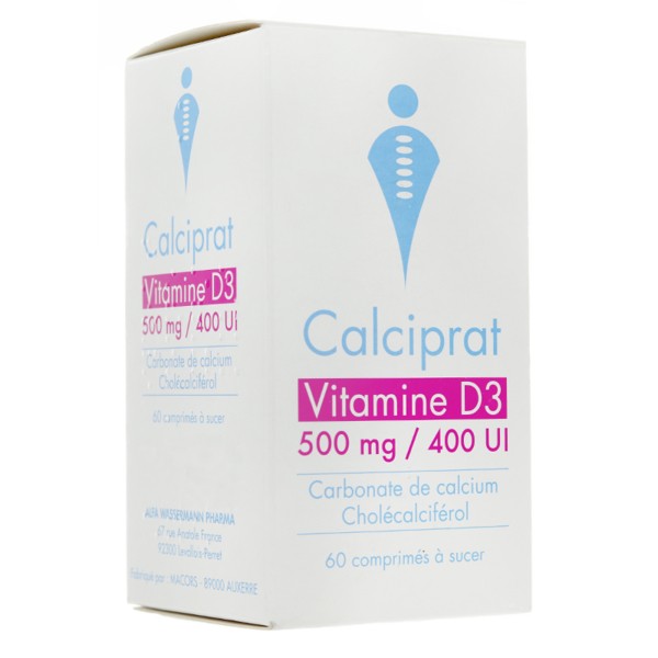 Calciprat Vitamine D3 500 mg/400 UI comprimés à sucer