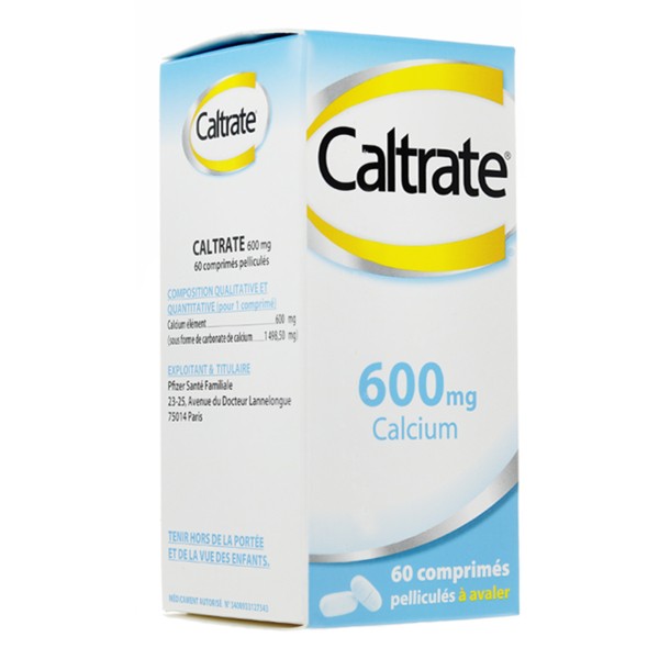 Caltrate 600 mg comprimés à avaler Apport en calcium Ostéoporose