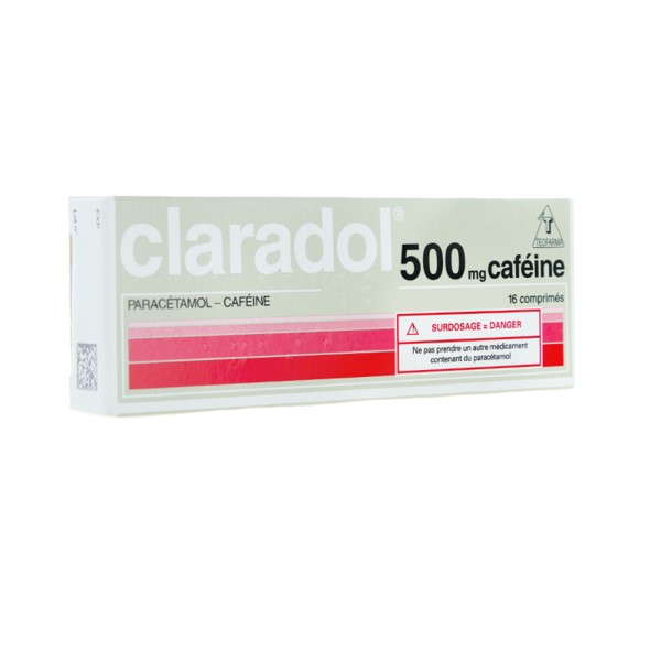 Claradol caféine 500 mg comprimé