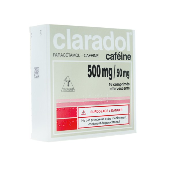 Claradol 500 mg caféiné comprimés effervescents