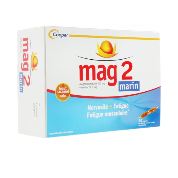 Mag 2 Marin 30 ampoules Magnésium contre la fatigue