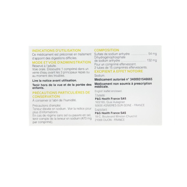 Digedryl 30 comprimés effervescents Médicament pour digestion difficile