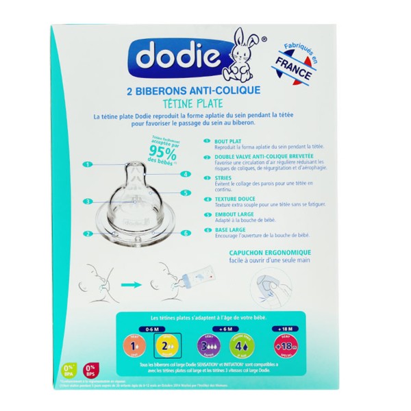 Dodie -Bouts de sein en silicone souple- Lot de 2 