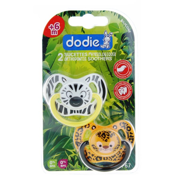 Dodie Duo sucette physiologique silicone +6 mois