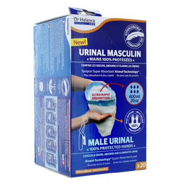 Urinal masculin Dr Helewa Collecteur d'urine portatif jetable