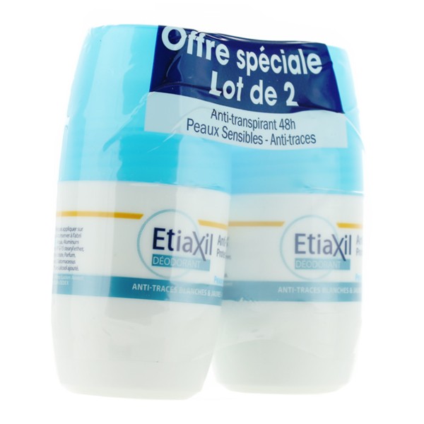 Etiaxil Déodorant détranspirant 48 h antitraces jaunes et blanches