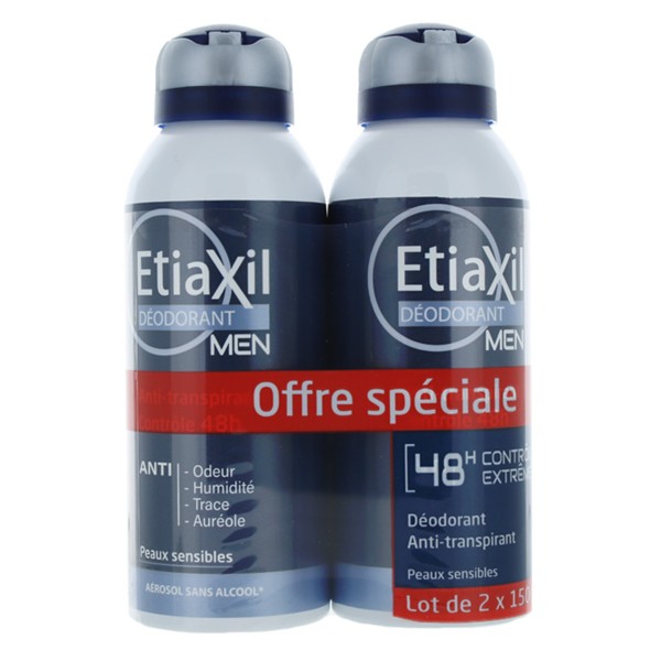 Etiaxil Homme déodorant anti transpirant Efficacité 48 heures