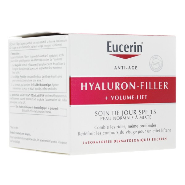 Eucerin Hyaluron Filler Volume-lift soin de jour SPF 15 peau normale