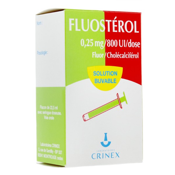 Fluostérol 0,25mg/800 UI/dose  gouttes