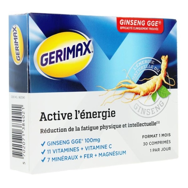 Gerimax active énergie comprimés