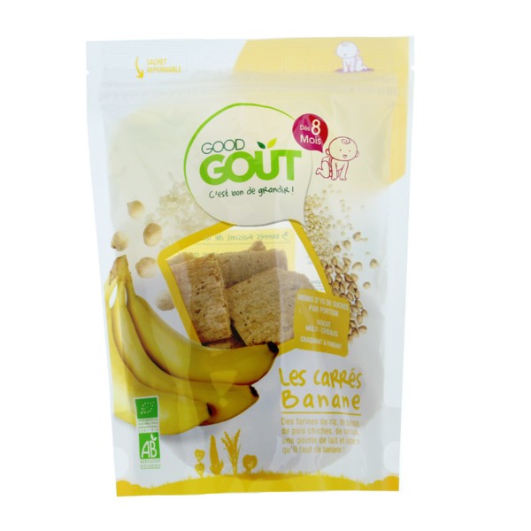 Good Gout Carres Banane Bio Biscuit Aux Cereales Bebe 8 Mois
