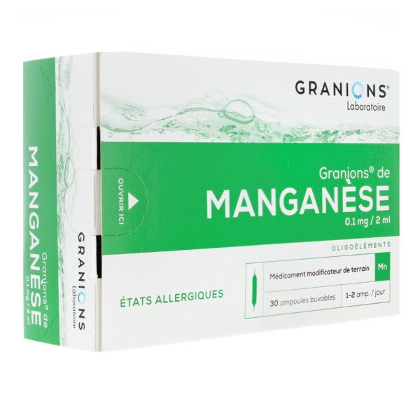 Granions de manganèse 0,1 mg/2 ml ampoules