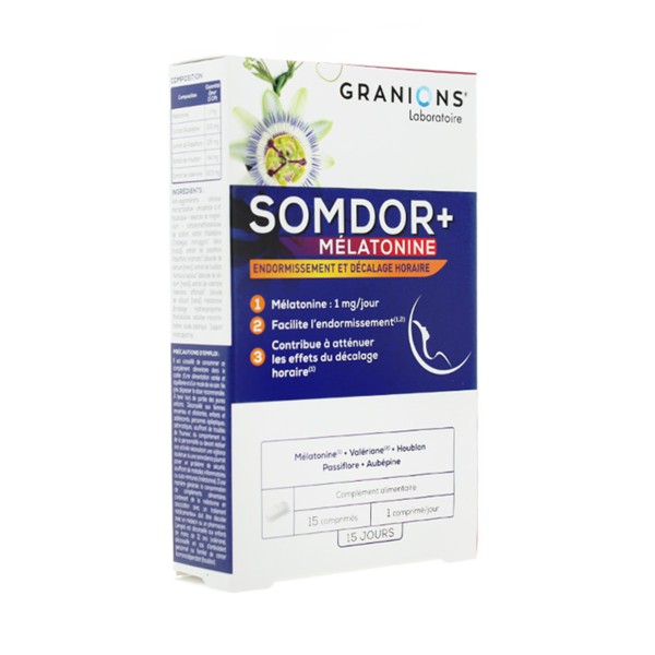 Granions Somdor+ Mélatonine 1 mg comprimés