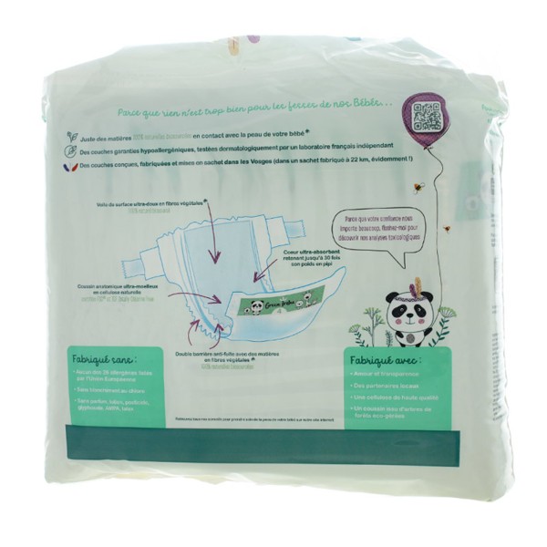 Couches bébé écologiques Green Tribu Confortable et hypoallergénique