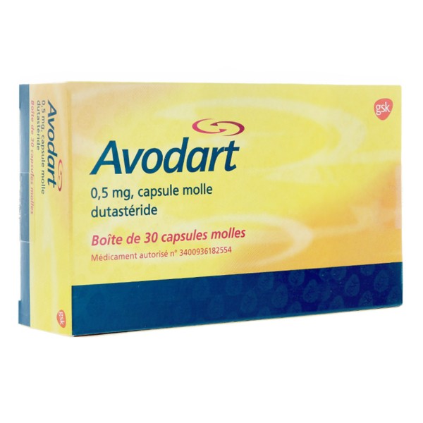 Avodart 0,5mg capsules - Médicament - Hypertrophie prostate