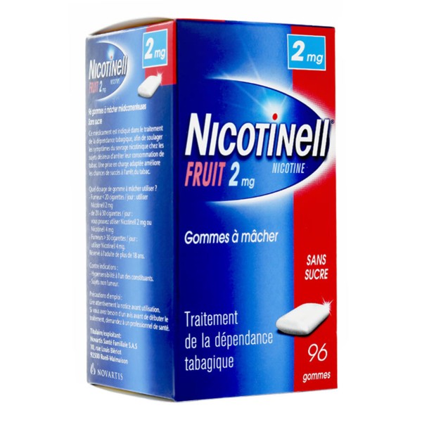 Nicotinell 2 mg fruits rouges gomme