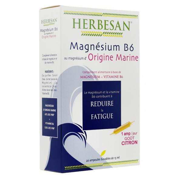 Herbesan magnésium marin B6 ampoules