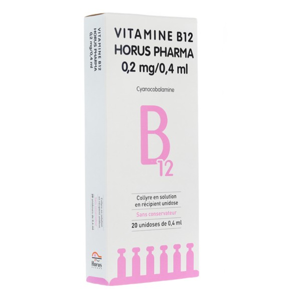Vitamine B12 Horus Pharma 0,05% collyre unidoses