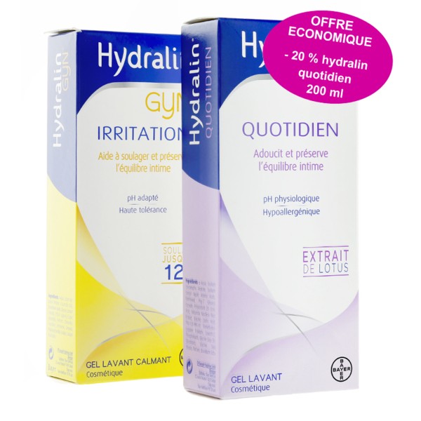 Hydralin gyn irritation + hydralin quotidien