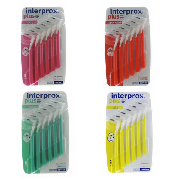 Interprox Plus 90° brossettes interdentaires cylindriques par 6