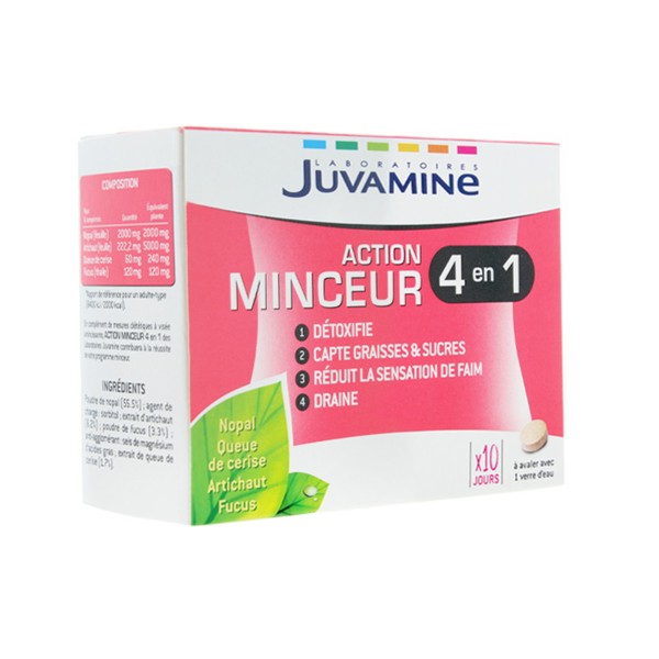 Juvamine Action Minceur 4 en 1 comprimés