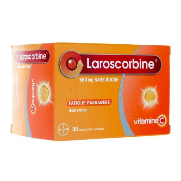 Laroscorbine 500 mg orange sans sucre comprimés à croquer